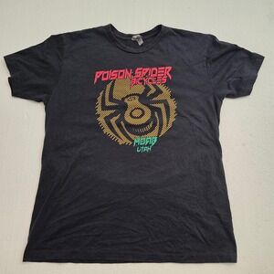 Poison Spider Bicycles Moab MTB Graphic‎ Tee Mens Large Black Next Level Apparel